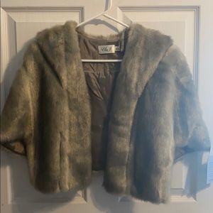 Faux fur shawl